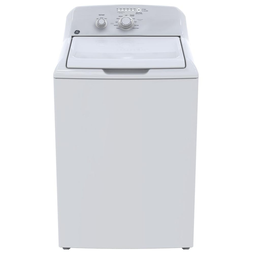 GE GTW302BMPWW Top Load Washer, 4.4 cu. ft., White, Agitator, 11 Wash Cycles, 800 RPM