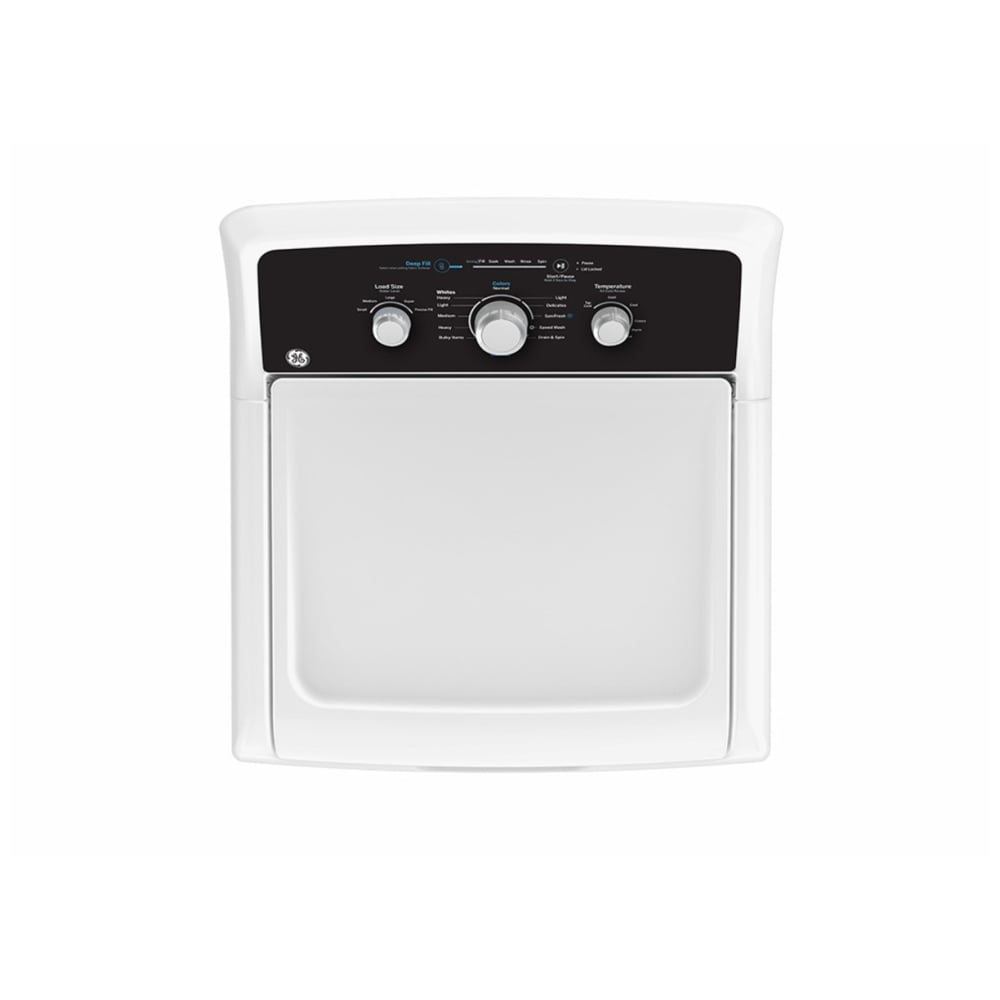 GE GTW334BMRWS Top Load Washer, 27 inch Width, 4.4 cu. ft. Washer Capacity, 800 RPM Washer Spin Speed, 12 Wash Cycles, 6 Temperature Settings, White colour