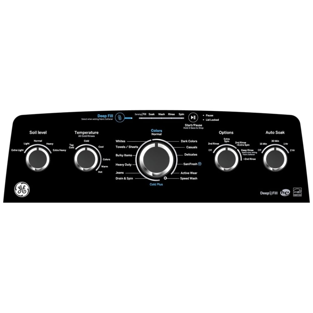 GE GTW491BMRDG Top Load Washer, 27 inch Width, 4.9 cu. ft. Washer Capacity, Agitator, 800 RPM Washer Spin Speed, 13 Wash Cycles, 6 Temperature Settings, Diamond Grey colour