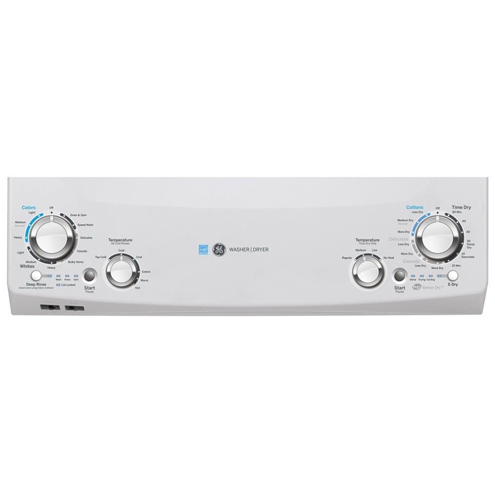 GE GUD27EEMNWW 27 inch Width Washer & Dryer Set