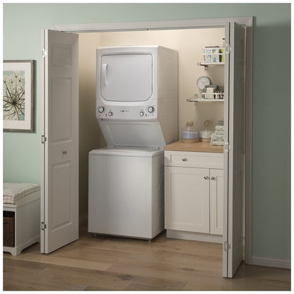 GE GUD27EEMNWW 27 inch Width Washer & Dryer Set