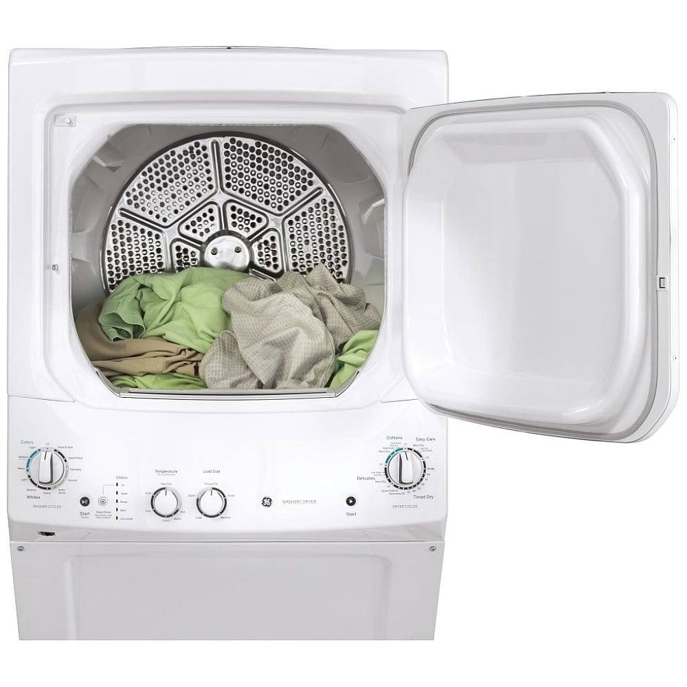 GE GUD27ESMMWW 27 inch Width Washer & Dryer Set