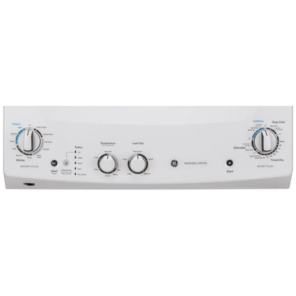 GE GUD27ESMMWW 27 inch Width Washer & Dryer Set