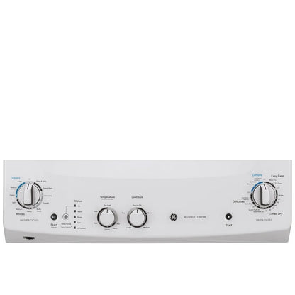 GE GUD27GSSMWW 27 inch Width Washer & Dryer Set