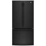 GE GWE19JGLBB Counter Depth French Door Refrigerator, 33 inch Width, 18.6 cu. ft. Capacity, Counter Depth, Water Dispenser (Interior), Ice Dispenser (Freezer Located), ENERGY STAR Certified, Black colour