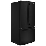 GE GWE19JGLBB Counter Depth French Door Refrigerator, 33 inch Width, 18.6 cu. ft. Capacity, Counter Depth, Water Dispenser (Interior), Ice Dispenser (Freezer Located), ENERGY STAR Certified, Black colour