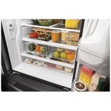 GE GWE19JGLBB Counter Depth French Door Refrigerator, 33 inch Width, 18.6 cu. ft. Capacity, Counter Depth, Water Dispenser (Interior), Ice Dispenser (Freezer Located), ENERGY STAR Certified, Black colour
