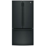 GE GWE19JGLBB Counter Depth French Door Refrigerator, 33 inch Width, 18.6 cu. ft. Capacity, Counter Depth, Water Dispenser (Interior), Ice Dispenser (Freezer Located), ENERGY STAR Certified, Black colour