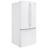 GE GWE19JGLWW Counter Depth French Door Refrigerator, 33 inch Width, 18.6 cu. ft. Capacity, Counter Depth, Water Dispenser (Interior), Ice Dispenser (Freezer Located), ENERGY STAR Certified, White colour