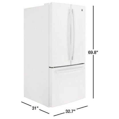 GE GWE19JGLWW French Door Refrigerator