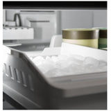 GE GWE19JGLWW Counter Depth French Door Refrigerator, 33 inch Width, 18.6 cu. ft. Capacity, Counter Depth, Water Dispenser (Interior), Ice Dispenser (Freezer Located), ENERGY STAR Certified, White colour