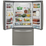 GE GWE19JMLES French Door Refrigerator, 33 inch Width, 18.6 cu. ft. Capacity, Counter Depth, Water Dispenser (Interior), Ice Dispenser (Freezer Located), ENERGY STAR Certified, Slate colour