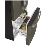 GE GWE19JMLES French Door Refrigerator, 33 inch Width, 18.6 cu. ft. Capacity, Counter Depth, Water Dispenser (Interior), Ice Dispenser (Freezer Located), ENERGY STAR Certified, Slate colour