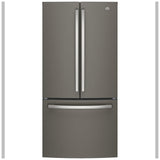 GE GWE19JMLES French Door Refrigerator, 33 inch Width, 18.6 cu. ft. Capacity, Counter Depth, Water Dispenser (Interior), Ice Dispenser (Freezer Located), ENERGY STAR Certified, Slate colour