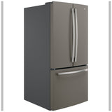 GE GWE19JMLES French Door Refrigerator, 33 inch Width, 18.6 cu. ft. Capacity, Counter Depth, Water Dispenser (Interior), Ice Dispenser (Freezer Located), ENERGY STAR Certified, Slate colour