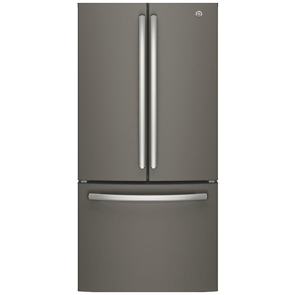 GE GWE19JMLES French Door Refrigerator, 33 inch Width, 18.6 cu. ft. Capacity, Counter Depth, Water Dispenser (Interior), Ice Dispenser (Freezer Located), ENERGY STAR Certified, Slate colour