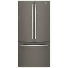 GE GWE19JMLES French Door Refrigerator, 33 inch Width, 18.6 cu. ft. Capacity, Counter Depth, Water Dispenser (Interior), Ice Dispenser (Freezer Located), ENERGY STAR Certified, Slate colour