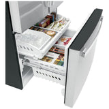 GE GWE22JYMFS French Door Refrigerator, 36 inch Width, 21.9 cu. ft. Capacity, Counter Depth, Water Dispenser (Interior), Ice Dispenser (Freezer Located), ENERGY STAR Certified, S colour