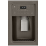 GE GZS22IMNES Side by Side Counter Depth Refrigerator, 36 inch Width, Counter Depth, Ice Dispenser (Thru Door), Water Dispenser (Exterior), 21.8 cu. ft. Capacity, Slate colour