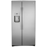 GE GZS22IYNFS Side by Side Counter Depth Refrigerator, 36 inch Width, Counter Depth, Ice Dispenser (Thru Door), Water Dispenser (Exterior), 21.8 cu. ft. Capacity, Stainless Steel colour