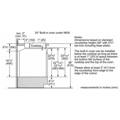 Bosch 500 Series Single Wall Oven 24'' Stainless Steel HBE5453UC