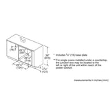 Bosch 500 Series Single Wall Oven 30'' Stainless Steel HBL5351UC (Handle)