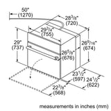 Bosch 500 Series Single Wall Oven 30'' Stainless Steel HBL5351UC (Detail)