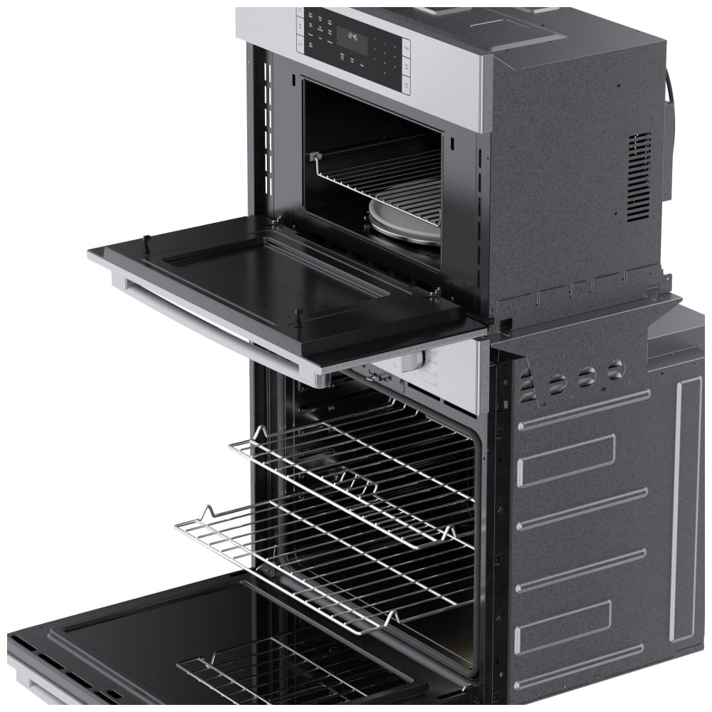 Bosch 500 Series HBL5754UC Microwave Wall Oven Combo, 30 inch Exterior Width, Convection, Self Clean, 6.2 cu. ft. Capacity, Temperature Probe, Stainless Steel colour