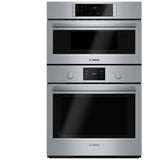 Bosch 500 Series HBL57M52UC Microwave Wall Oven Combo, 30 inch Exterior Width, One Oven Convection, One Oven Self Clean, 6.2 cu. ft. Capacity, Stainless Steel colour