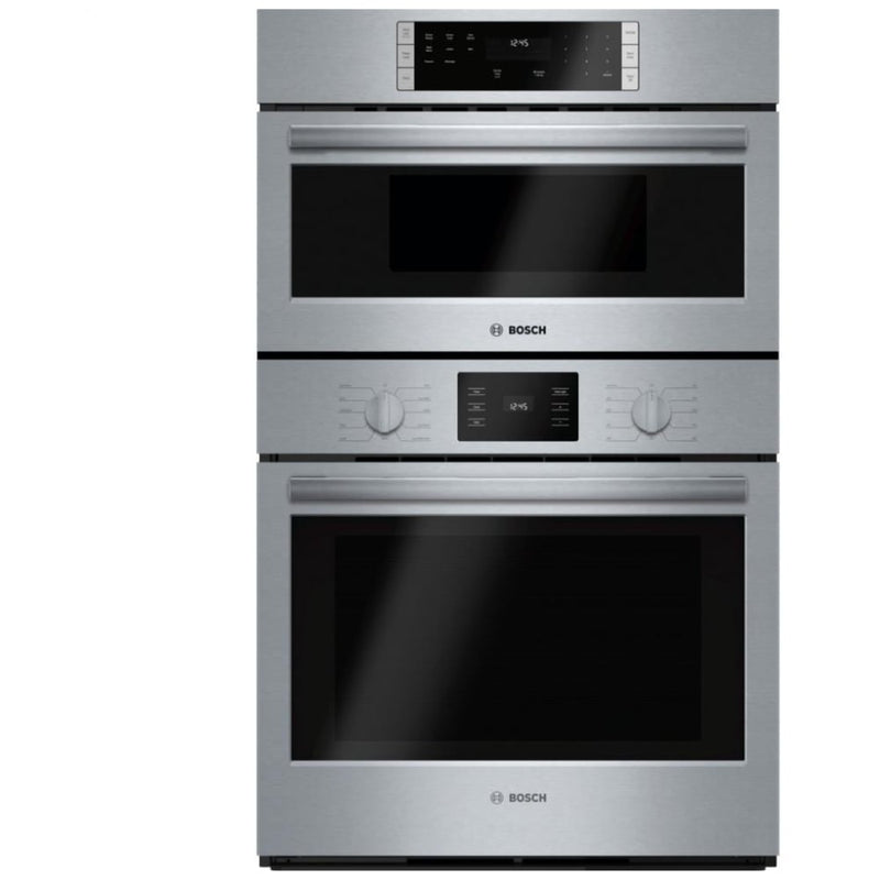Bosch 500 Series HBL57M52UC Microwave Wall Oven Combo, 30 inch Exterior Width, One Oven Convection, One Oven Self Clean, 6.2 cu. ft. Capacity, Stainless Steel colour