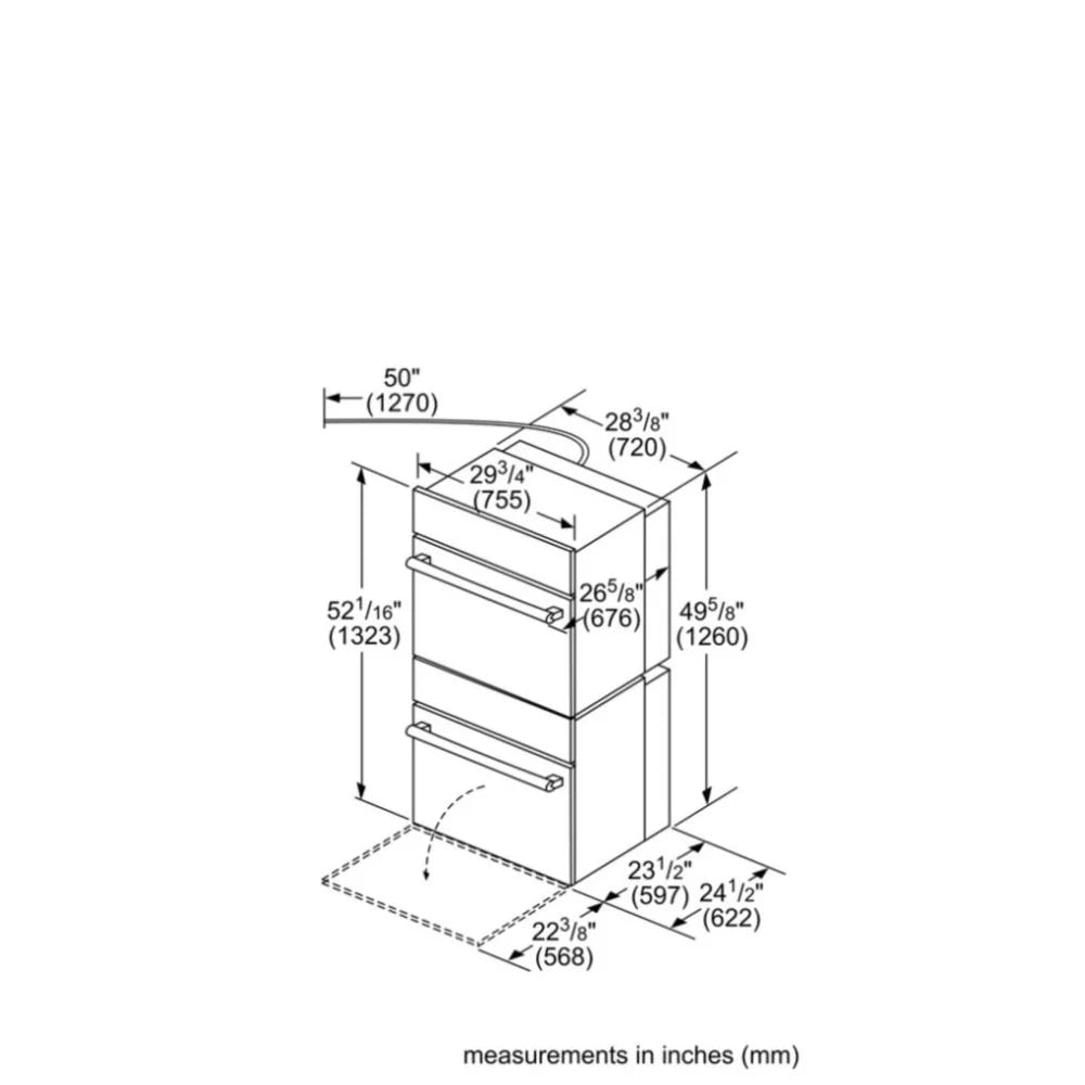 800 Series, Double Wall Oven, 30'' HBL8642UC