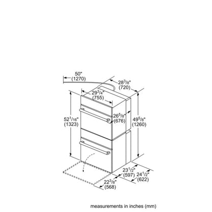 800 Series, Double Wall Oven, 30'' HBL8642UC