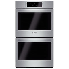 Bosch 800 Series HBL8651UC Double Wall Oven, 30 inch Exterior Width, One Oven Convection, Both Ovens Self Clean, 9.2 cu. ft. Capacity, Temperature Probe, Stainless Steel colour