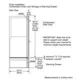 Bosch 800 Series HBL8753UC Microwave Wall Oven Combo Speed Oven, 30 inch Exterior Width, True Convection, One Oven Self Clean, 6.2 cu. ft. Capacity, Temperature Probe, Wifi Enabled, Stainless Steel colour
