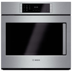 Bosch Benchmark Series HBLP451LUC Single Wall Oven, 30 inch Exterior Width, Convection, Self Clean, 4.6 cu. ft. Capacity, Temperature Probe, Stainless Steel colour