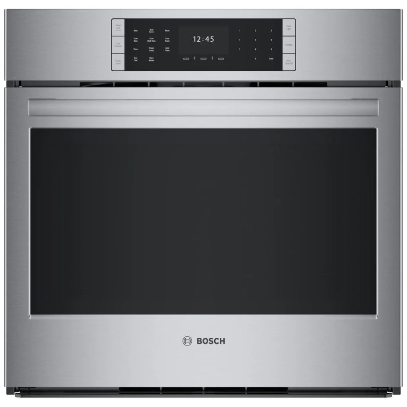 Bosch Benchmark Series HBLP454UC Single Wall Oven, 30 inch Exterior Width, Convection, Self Clean, 4.6 cu. ft. Capacity, Temperature Probe, Air Fry, Stainless Steel colour