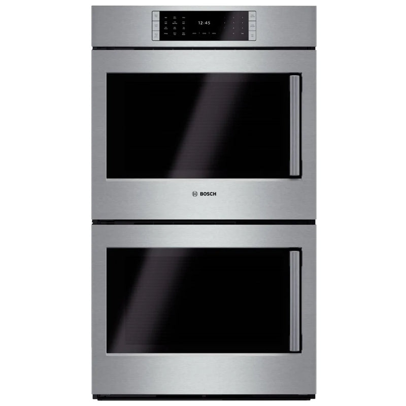 Bosch Benchmark Series HBLP651LUC Double Wall Oven, 30 inch Exterior Width, Both Ovens Convection, Both Ovens Self Clean, 9.2 cu. ft. Capacity, Temperature Probe, Stainless Steel colour