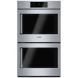 Bosch Benchmark Series HBLP651RUC Double Wall Oven, 30 inch Exterior Width, Both Ovens Convection, Both Ovens Self Clean, 9.2 cu. ft. Capacity, Temperature Probe, Stainless Steel colour