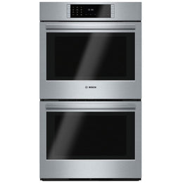 Bosch Benchmark Series HBLP651UC Double Wall Oven, 30 inch Exterior Width, Both Ovens Convection, Both Ovens Self Clean, 9.2 cu. ft. Capacity, Temperature Probe, Stainless Steel colour