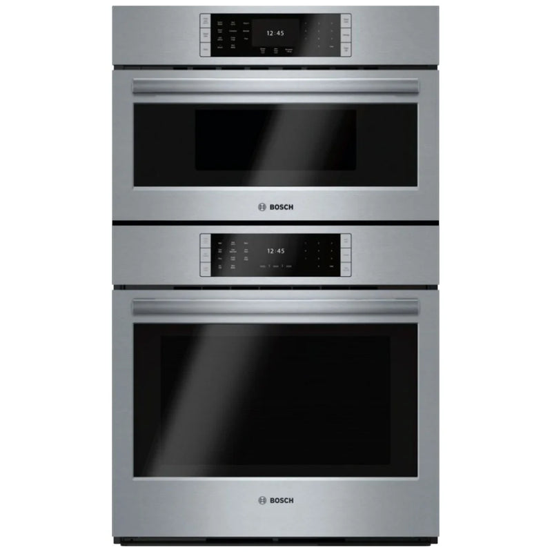 Bosch Benchmark Series HBLP752UC Microwave Wall Oven Combo, 30 inch Exterior Width, Both Ovens Convection, One Oven Self Clean, 6.2 cu. ft. Capacity, Temperature Probe, Stainless Steel colour