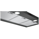 Bosch 800 Series HCP86641UC Range Hood, 36 inch Exterior Width, Wall Mounted, 600 CFM, Halogen , Aluminum Mesh Filter, Black Stainless Steel colour