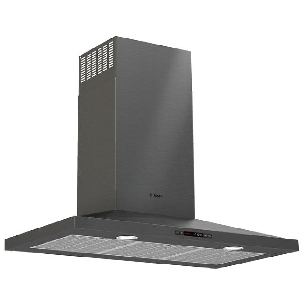 Bosch 800 Series HCP86641UC Range Hood, 36 inch Exterior Width, Wall Mounted, 600 CFM, Halogen , Aluminum Mesh Filter, Black Stainless Steel colour