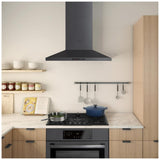 Bosch 800 Series HCP86641UC Range Hood, 36 inch Exterior Width, Wall Mounted, 600 CFM, Halogen , Aluminum Mesh Filter, Black Stainless Steel colour