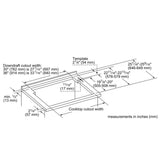 Bosch 800 Series HDD80051UC Downdraft, 30 inch Exterior Width, Downdraft, Island, 600 CFM, 2.1 - 11.8, NA, Dishwasher Safe Filters, 3, Stainless Steel colour