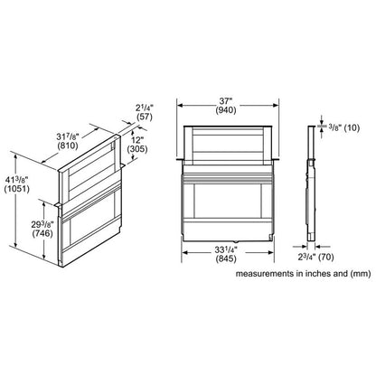 800 Series, Downdraft Ventilation, 36'', Stainless Steel HDD86051UC