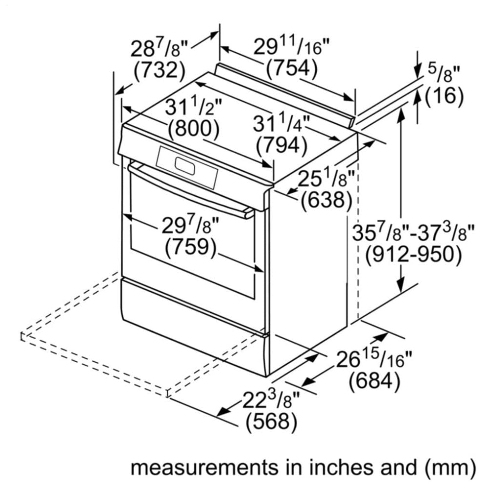 800 Series Dual Fuel Slide in Ranges, Stainless Steel HDI8056C