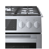 Bosch 800 Series HDI8056C Dual Fuel Range, 4.6 cu. ft. Capacity, 30 inch Exterior Width, True Convection, 5 Burners, Warming Drawer, Self Clean, Stainless Steel colour
