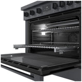 Bosch 800 Series Dual Fuel Range HDS8645C | 36" Black Stainless Steel