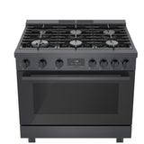 Bosch 800 Series Dual Fuel Range HDS8645C | 36" Black Stainless Steel