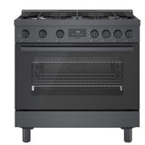 Bosch 800 Series Dual Fuel Range HDS8645C | 36" Black Stainless Steel